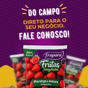 Morango & Amora Congelado 100% Natural